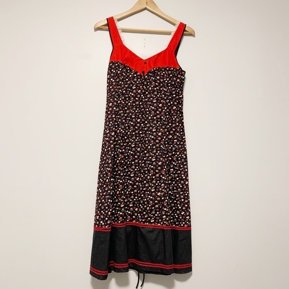 Vintage 70’s - red black - Gunne sax style -
Sleeveless ress size S-M - Picture 11 of 12